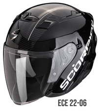 Casco jet moto Scorpion Exo 230 QR NERO BIANCO TG M BLACK WHITE helmet
