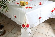 Tovaglia Poinsettia ricamata