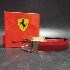 Cintura rossa in cuoio Ferrari