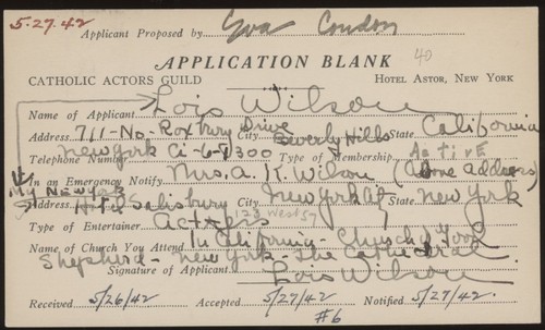 Carta firmata lois - carta, wilson