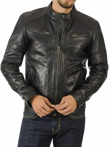 Giacca uomo vera pelle - , nera