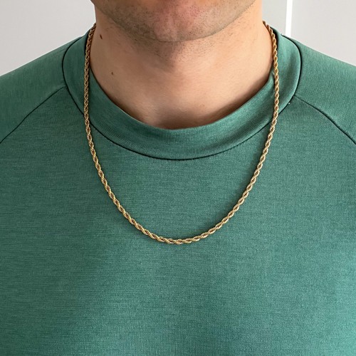 Collana corda torta placcata - collana,