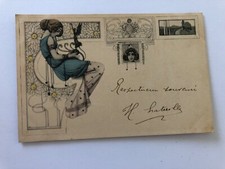 CPA fantaisie art nouveau 1900