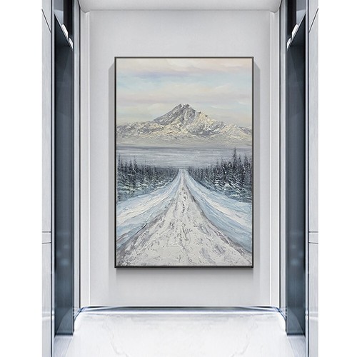 Quadro olio paesaggio - , montagna
