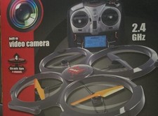 DRONE UDI RC U829A + videocamera, 2.4 GHz, 4 canali, pezzi di ricambio