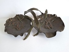 Vassoio in bronzo firmato A. Lutens Belgio fonderia H. Luppens & Cie 1900 circa