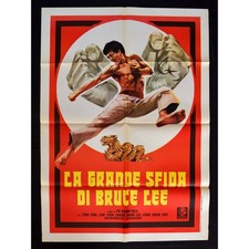 manifesto LA GRANDE SFIDA DI BRUCE LEE arti marziali kung fu tien po A133