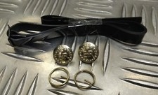 Cappello Da Servizio Militare Britannico Con Visiera, Cinghia E Set Di Bottoni