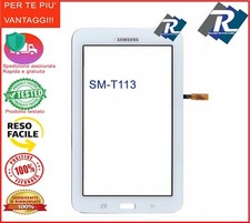 TOUCH SCREEN VETRO SAMSUNG Galaxy Tab 3 Lite Wi-Fi SM-T113 BIANCO BIADESIVO