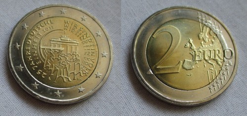 Moneta euro metallo - 2, bi-metallo