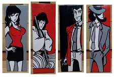 SET 4 QUADRI LUPIN III
