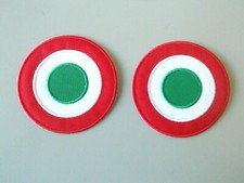 PATCH COCCARDA  ITALIA PZ 2 RICAMATE ESTERNO ROSSO TERMOADESIVE DIAM 6,5 CM