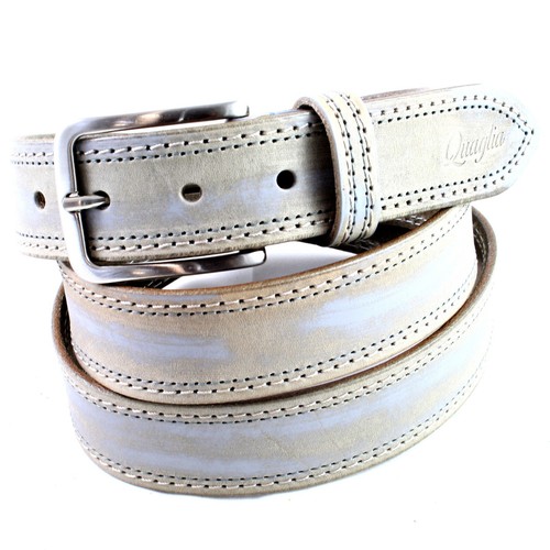 Cintura uomo vera pelle - uomo, grigio
