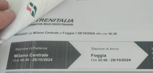 Biglietto treno milano - biglietto, da