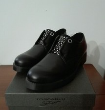 Tosca Blu Scarpe Stringata donna nera in pelle N.37