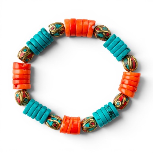 Bracciale elastico turchese - elastico, di