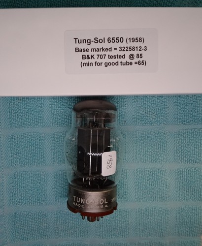 Tubo tung sol 6550 etichetta - tubo, 6550.