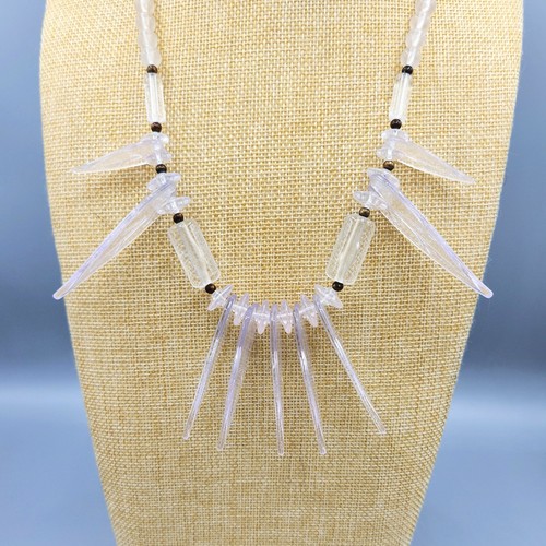 Collana vintage trasparente - vintage,