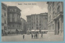 LA SPEZIA -Cartolina Originale d'Epoca FP Viaggiata 1911- PIAZZA GIULIO BEVERINI