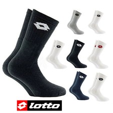 LOTTO 12 PAIA CALZA CORTA UOMO SPORT TENNIS SPUGNA COTONE BIANCO NERO GRIGIO BLU