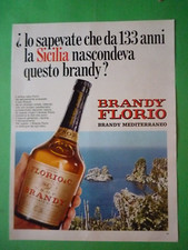 BRANDY FLORIO SICILIA Pubblicità 1 pagina 1968 vintage originale 3e