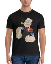 POPEYE T-SHIRT UOMO RETRO VINTAGE MAGLIETTA MAN CARTOONS BRACCIO DI FERRO 