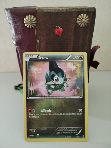 Carta pokemon axew holo 20 - axew,