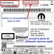 Radio Code for FIAT