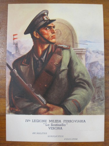 Cartolina legione milizia - cartolina,