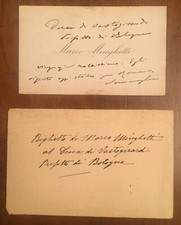 Biglietto autografo di Marco