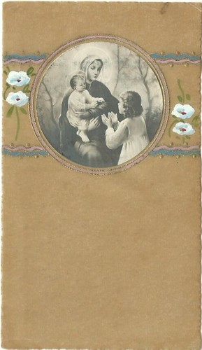 Santino pergamena madonna con - pergamena,