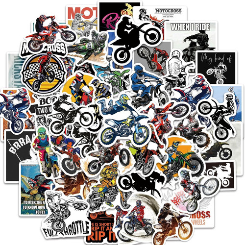50pz adesivi motocross per - motocross,