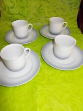 LOTTO 4 TAZZINE DA CAFFE' ANNI 70 CERAMICA GALVANI PORDENONE BORDO AEROGRAFATO