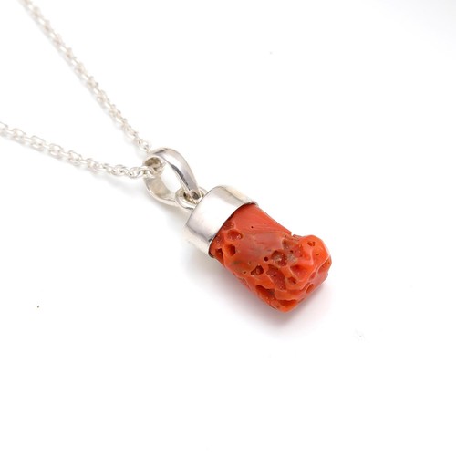Collana catena grezza corallo