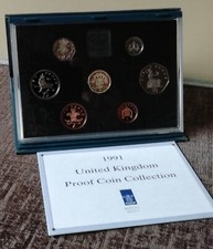 1991 ROYAL MINT REGNO UNITO PROOF COIN COLLECTION - BLU CON COA