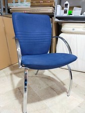 Sedia Poltrona visitatore da ufficio sala attesa scrivania in Renna colore blu