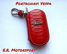 Portachiavi contenitivo in ecopelle Pitonato Red Logo Cromato Vespa 