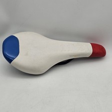 Fizik Tundra 2 Sella Sedile Bici Manganese Rails Bianco Rosso Blu Made In Italy 