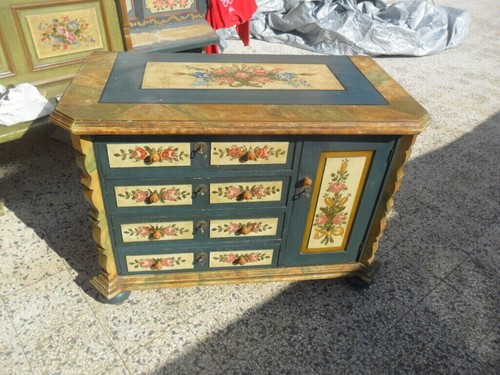 Credenza tirolese dipinta - credenza,