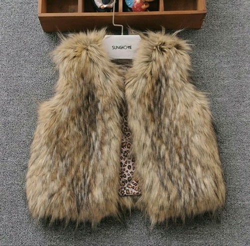 Gilet bambina pelliccia
