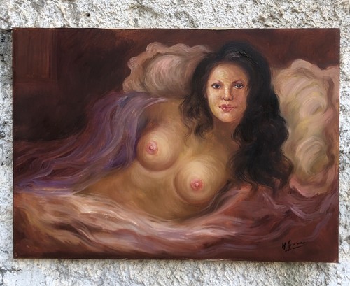 Quadro vintage nudo donna - quadro,