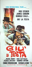 GIU' LA TESTA Sergio Leone LOCANDINA ORIGINALE 1A ED. WESTERN POSTER AFFICHE