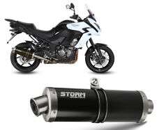 Scarico Storm by Mivv Oval Nero inox per Kawasaki Versys 1000 2015 > 2020