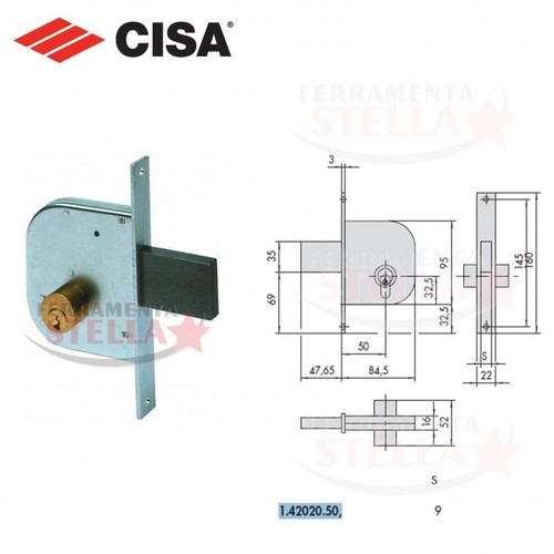 Serratura infilare cisa - a,
