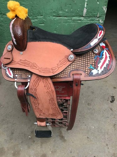 Set sella western pelle con - western,