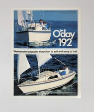 Brochure vendita rivenditore vintage O'day 192 anni 80 - barca a vela Oday Daysailer