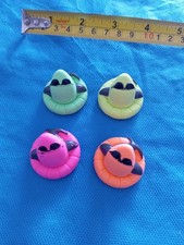 x4 GOMME GOMMINE da COLLEZIONE Vintage ERASER Anni '80s CAPPELLI HATS SOMBRERO !