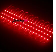 SET 3 MODULI ESTERNO 3 LED 2835 SMD INSEGNE TUNING CAMPER ROSSO AUTO MOTO