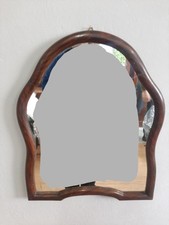 SPECCHIERA MOSSA ORIGINALE DEGLI ANNI 50-60 IN LEGNO LACCATO CON PIEDISTALLO