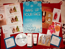 lotto campioncini di lusso viso/occhi Chanel Clarins Dior maschera Perderma 20ml